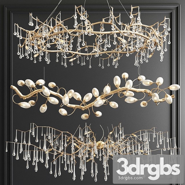 Serip lotus bijout chandelier – 3 types - thumbnail 1