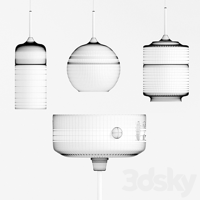 Set chandeliers K & C 3DS Max Model - thumbnail 3