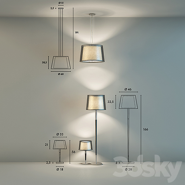 Set lamps SLV 3DSMax File - thumbnail 3