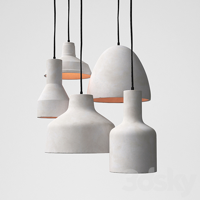 Set of lamps INDUSTRY WEST company 3DSMax File - thumbnail 1