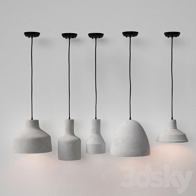 Set of lamps INDUSTRY WEST company 3DSMax File - thumbnail 3