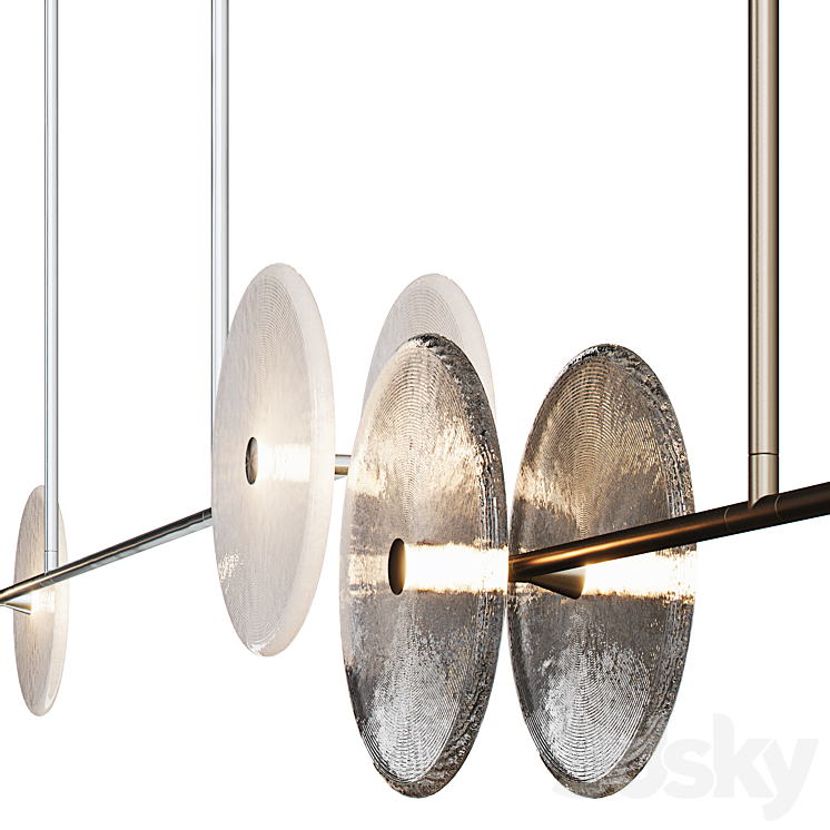 Set of pendant lights CORAL LINEAR from Soktas 3DS Max - thumbnail 2