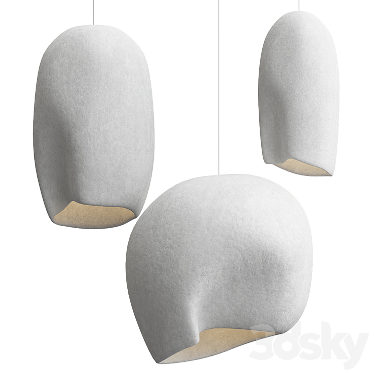 Shaped Pendant light 3DS Max Model - thumbnail 1