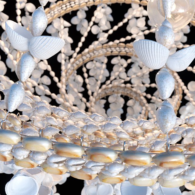 SHELL Chandelier D800 3DS Max Model - thumbnail 2