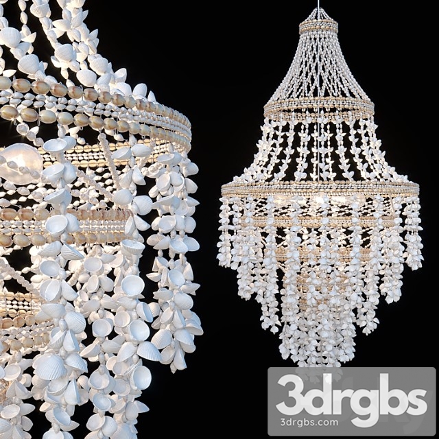 Shell Chandelier D800 3dsmax Download - thumbnail 1