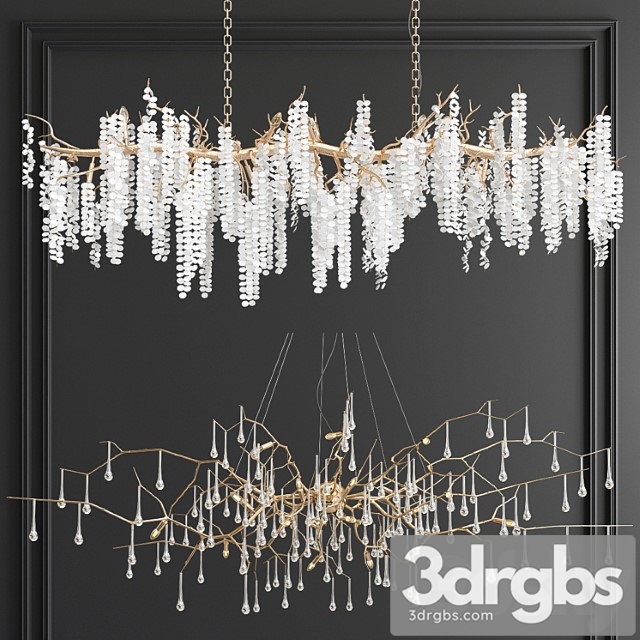 Shiro & serip branching chandelier - thumbnail 1