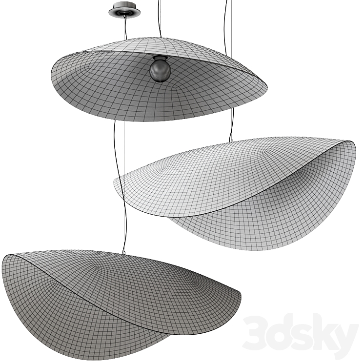 SILVER 95 96 pendant lamp by Gervasoni 3DS Max Model - thumbnail 2