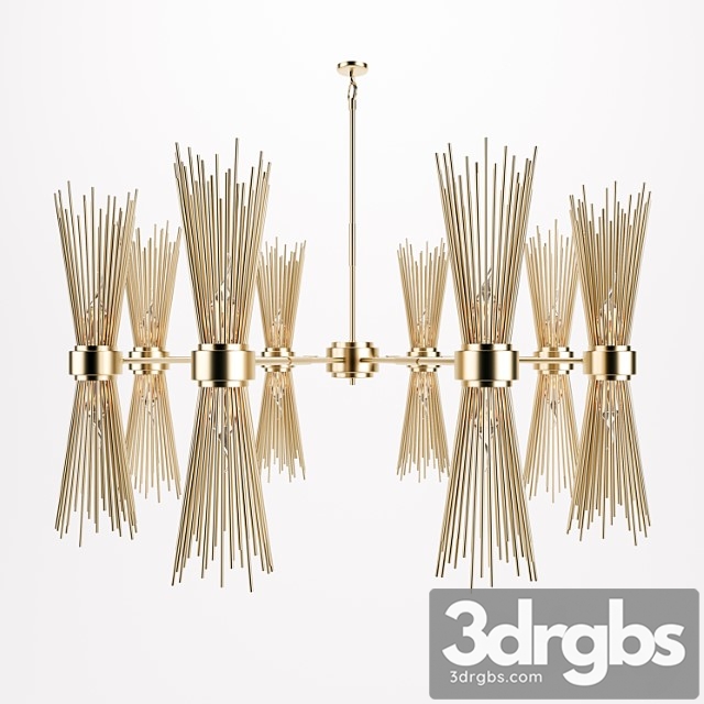 Skyla brass chandelier 3dsmax Download - thumbnail 1