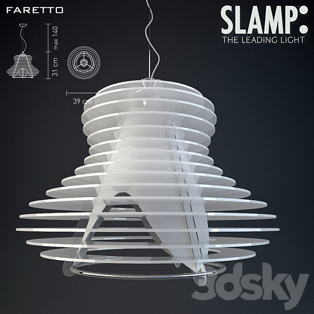 Slamp Faretto Faretto Double 3DS Max Model - thumbnail 3