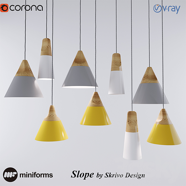 Slope Lamp by Skrivo Design 3DS Max Model - thumbnail 2