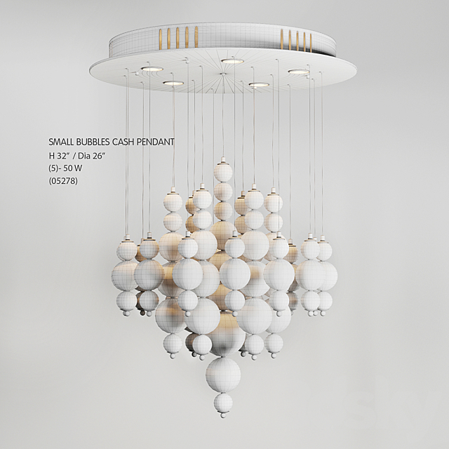 SMALL BUBBLES CASH PENDANT 3DSMax File - thumbnail 2