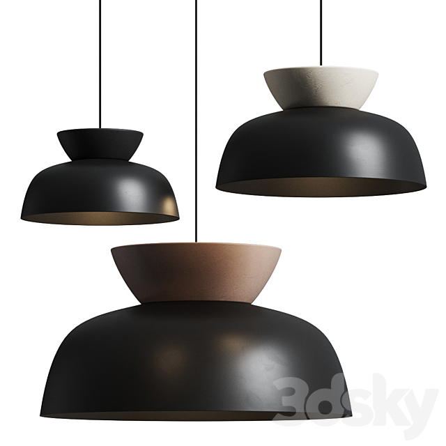 South Drawn Hats Pendant Lamps 3DSMax File - thumbnail 1