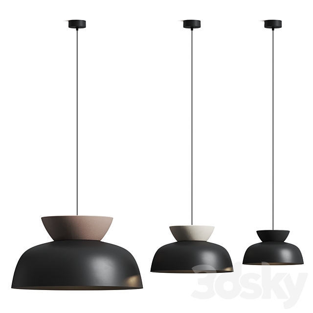 South Drawn Hats Pendant Lamps 3DSMax File - thumbnail 2