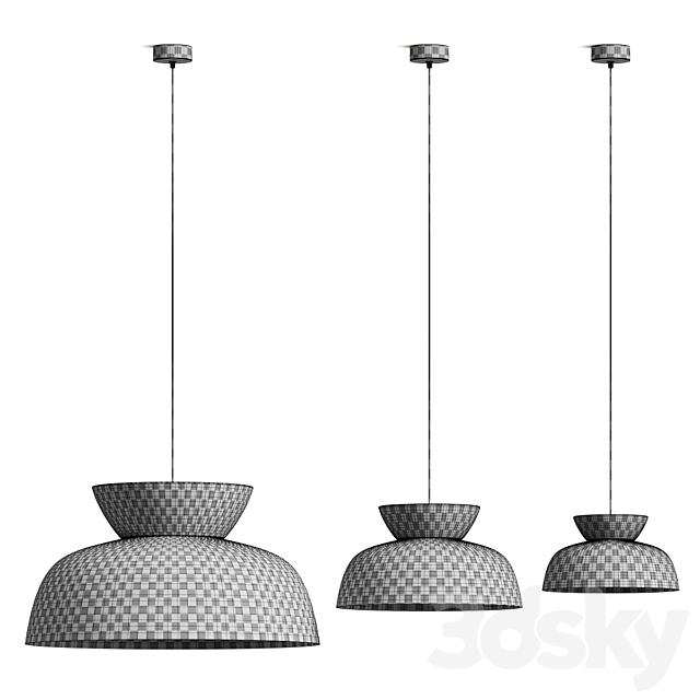 South Drawn Hats Pendant Lamps 3DSMax File - thumbnail 3