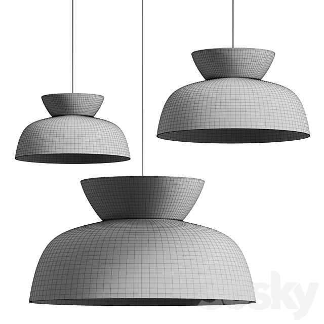 South Drawn Hats Pendant Lamps 3DSMax File - thumbnail 4