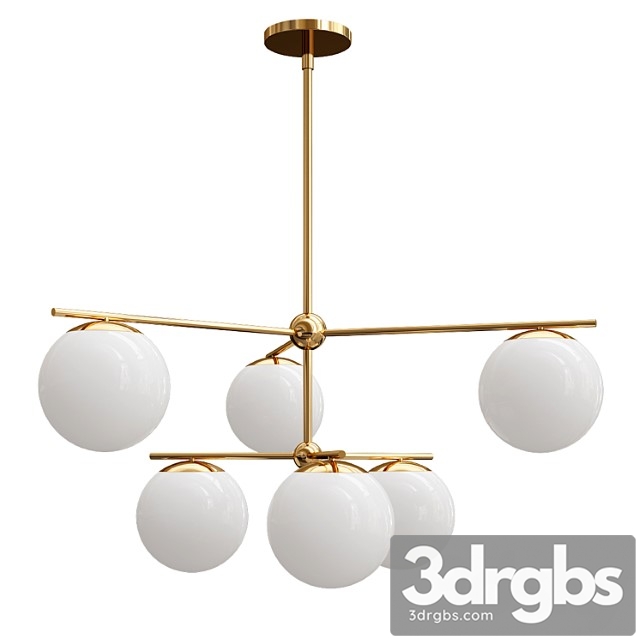 Sphere stem 7-light chandelier - thumbnail 1