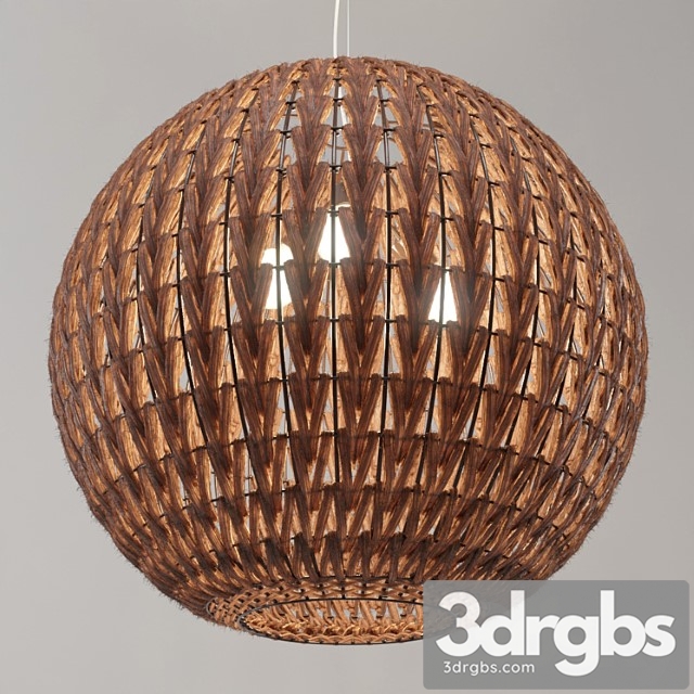 Spherical wicker chandelier (odeon light keni) - thumbnail 1