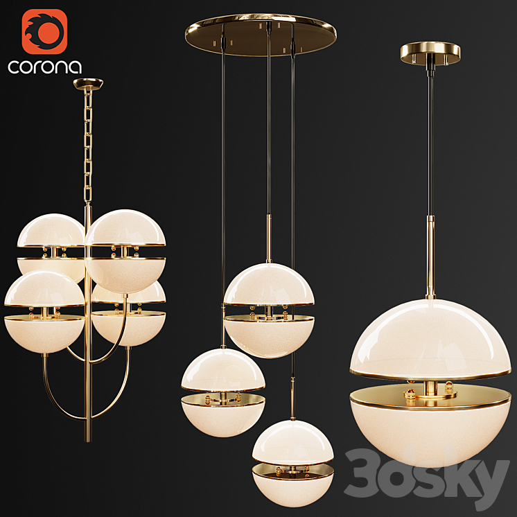 Spiridon chandelier 3DS Max Model - thumbnail 1