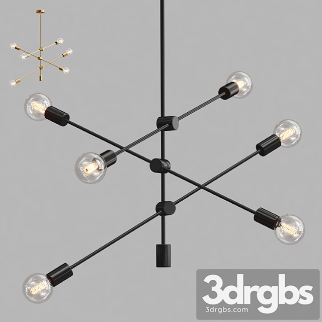 Sputnik chandelier light - thumbnail 1