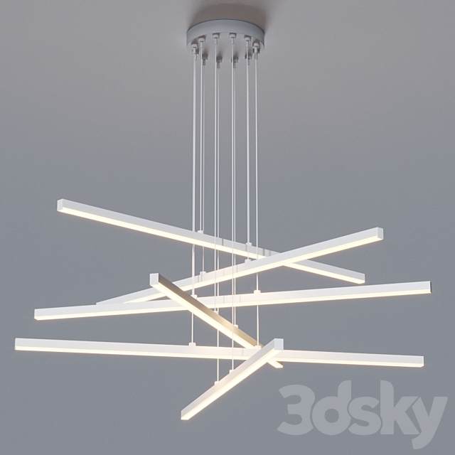 Stix 6-Arm LED Pendant Light 3DSMax File - thumbnail 2