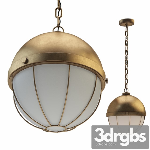 Sumner 1 Light Pendant Aged Brass 2 3dsmax Download - thumbnail 1