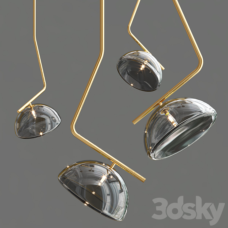 Sunset pendant lamp 3DS Max Model - thumbnail 2