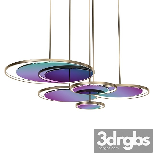 Suspebded Luminaires In Disc Shape 3dsmax Download - thumbnail 1