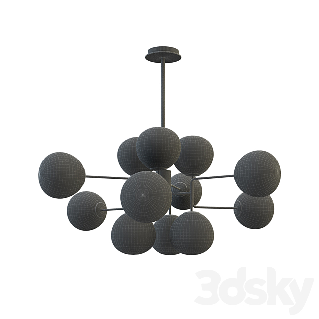 Suspended chandelier Maytoni Erich MOD221-PL-12-G 3DSMax File - thumbnail 2