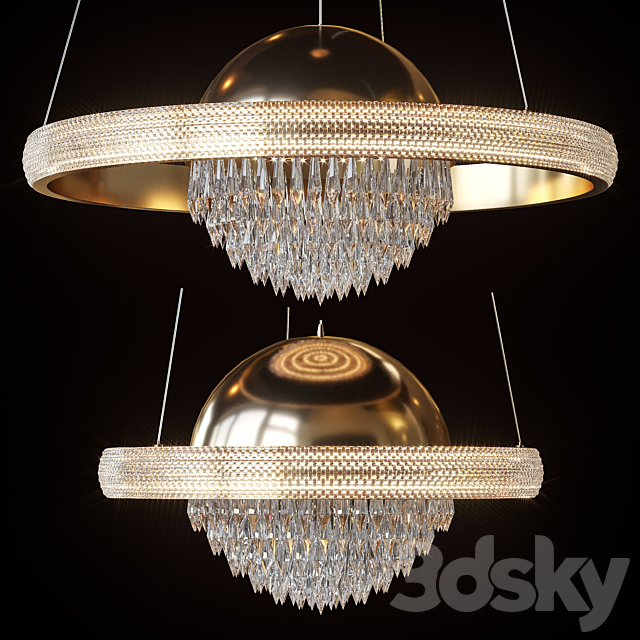 Suspended chandeliers ZARINA by Lampatron 3DSMax File - thumbnail 1