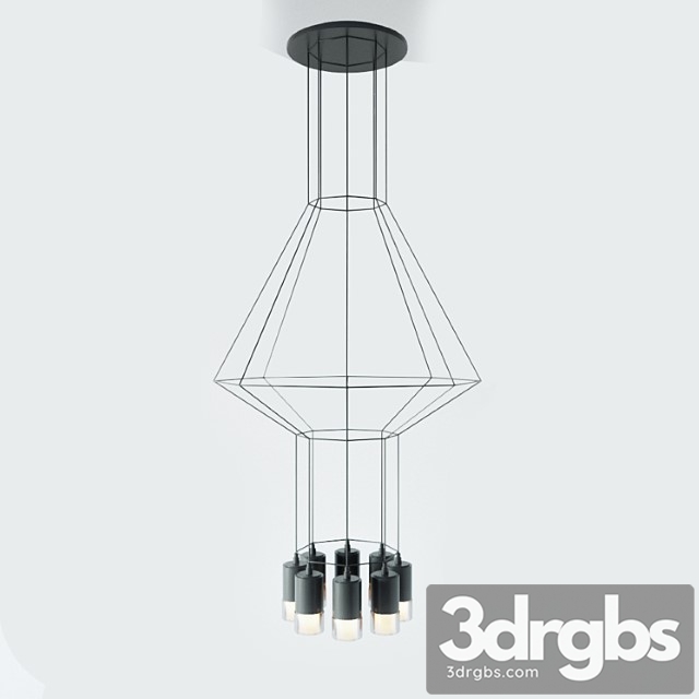 Suspended lamp wireflow freeform 0307 led suspension lamp 3dsmax Download - thumbnail 1