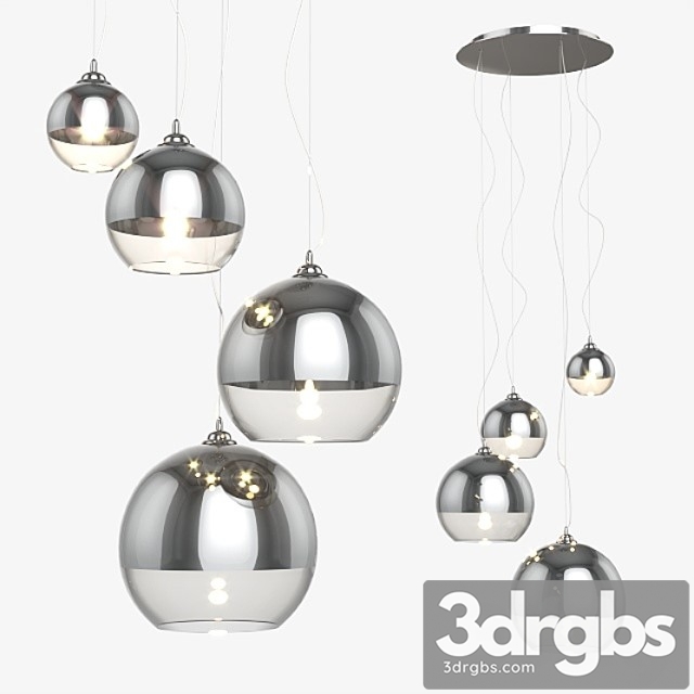 Suspension light azzardo silver ball 4. 3dsmax Download - thumbnail 1