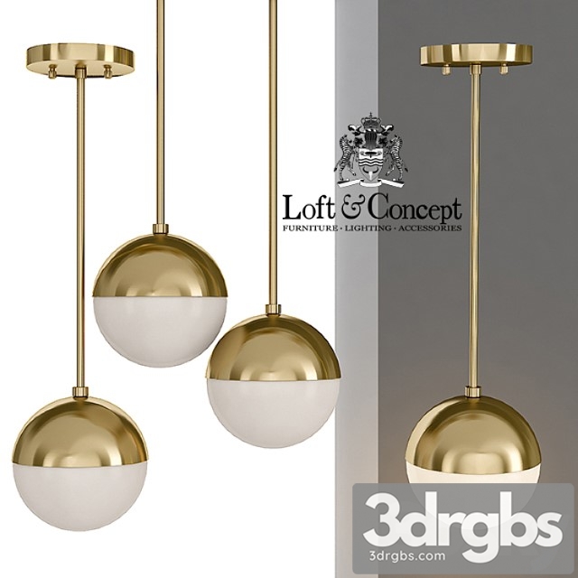 Suspension light copper light pendant orb - thumbnail 1