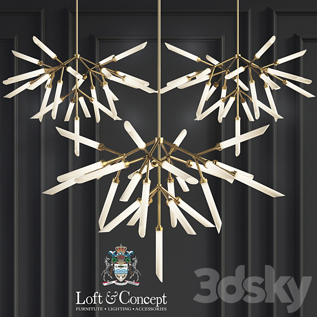 Suspension lights Spur Chandelier 3DSMax File - thumbnail 1