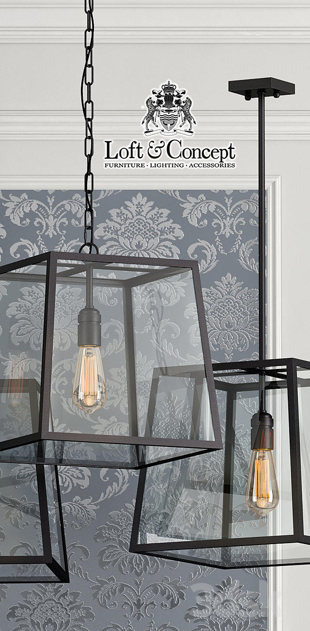 Suspension Loft Industrial Filament Pendant 3DSMax File - thumbnail 2