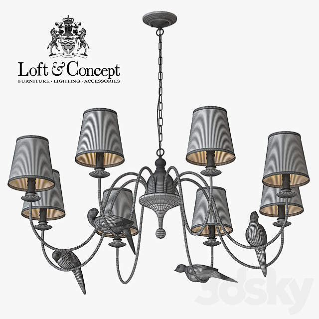 Suspension Norman Bird Chandelier 8 3DSMax File - thumbnail 3