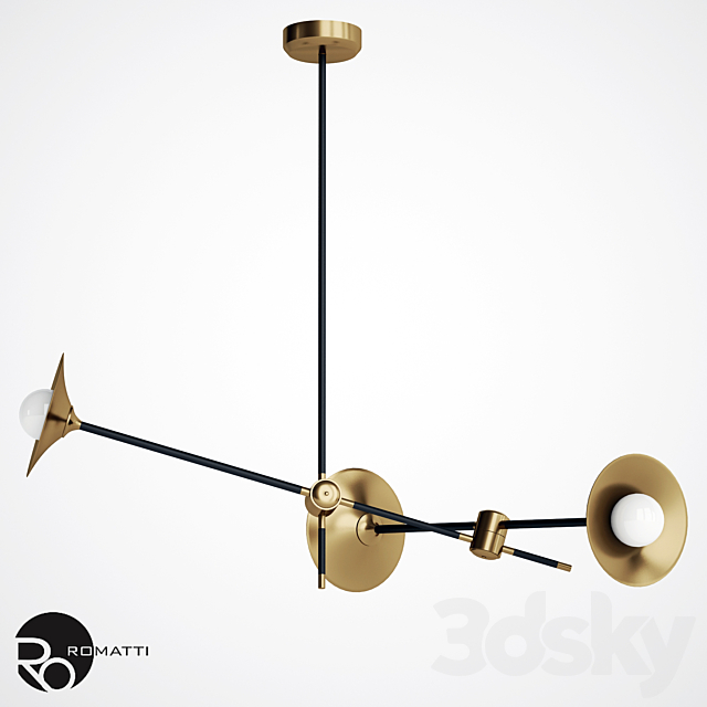 Suspension Skew Copper Lamp Romatti 3DSMax File - thumbnail 1