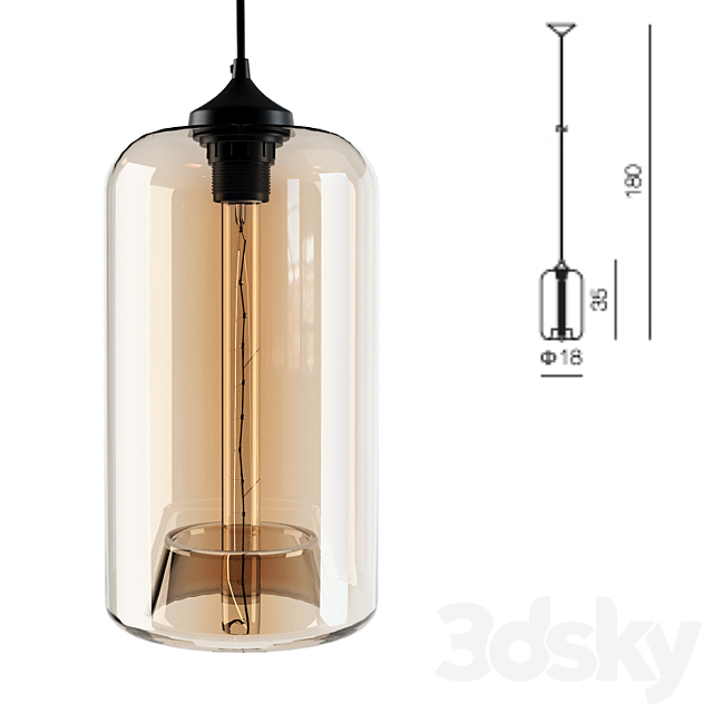 Suspension The Pod – Cosmorelax Pendant lamp The Pod 3DS Max Model - thumbnail 2