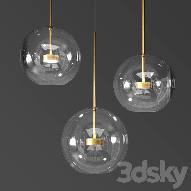 Suspenting lamps giopato & coombes bolle bls mono lamp 3DSMax File - thumbnail 1