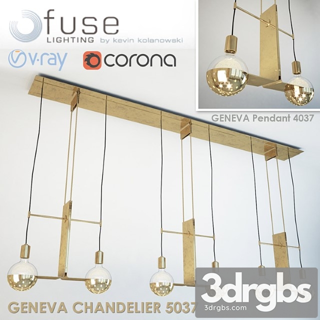 Svietil Niki Geneva Chandelier I Pendant By Fuse Lighting 3dsmax Download - thumbnail 1