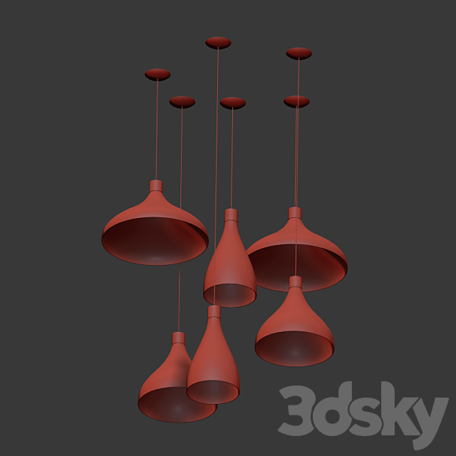 Swell pendant light Pablodesigns 3DS Max Model - thumbnail 3