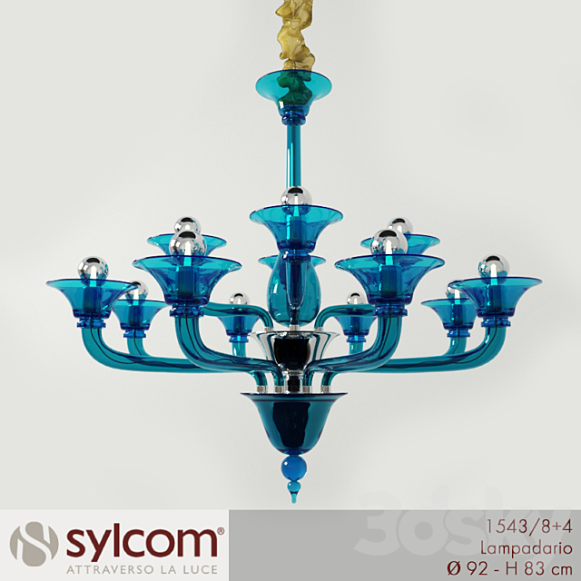 Sylcom chandelier 1543 3DS Max Model - thumbnail 2