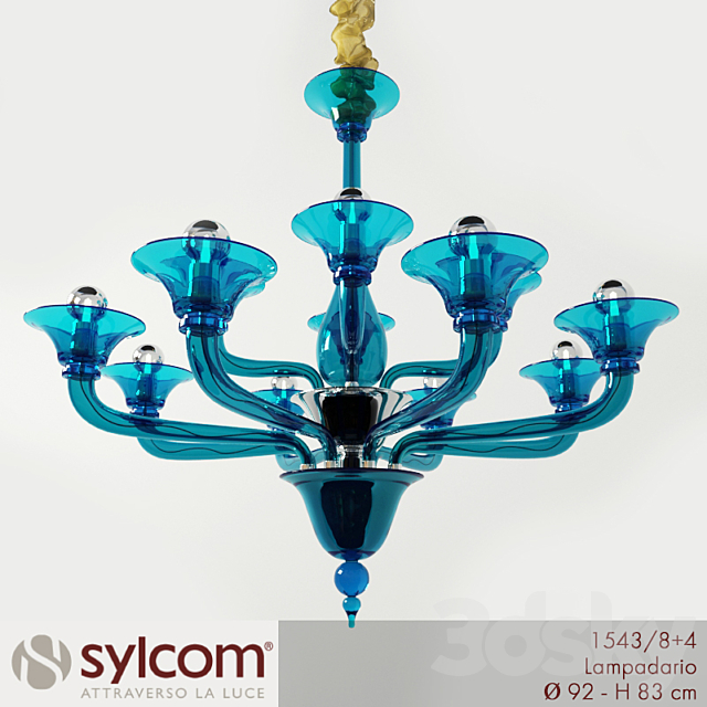 Sylcom chandelier 1543 3DS Max Model - thumbnail 3