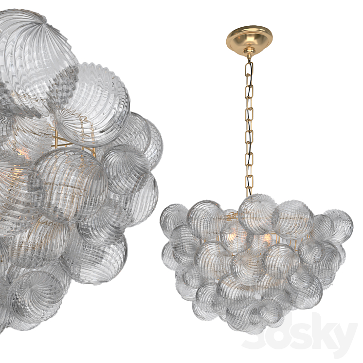 Talia Large Chandelier 3DS Max Model - thumbnail 2