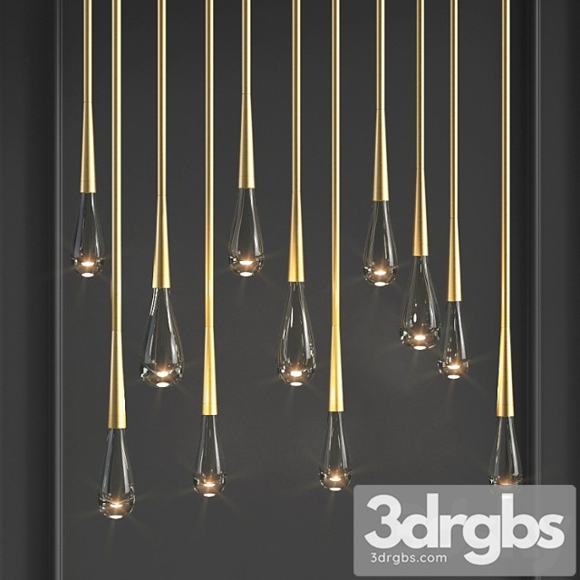 Teardrop 2.0 chandelier the pour par design haus liberty 3dsmax Download - thumbnail 1