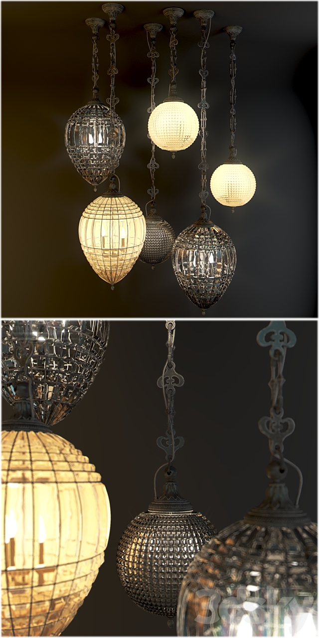 Teardrop chandelier 3DSMax File - thumbnail 2