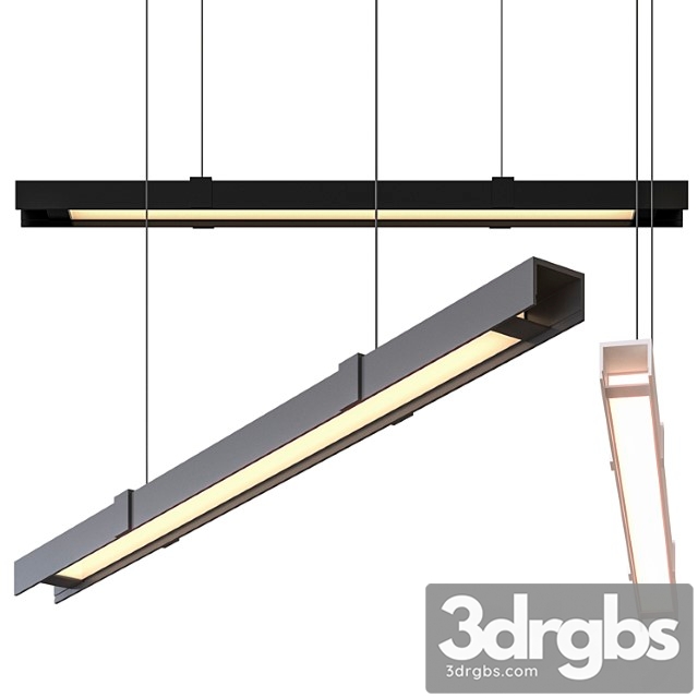 Technical lighting Alpha linear suspension light by kuzco lighting 3dsmax Download - thumbnail 1