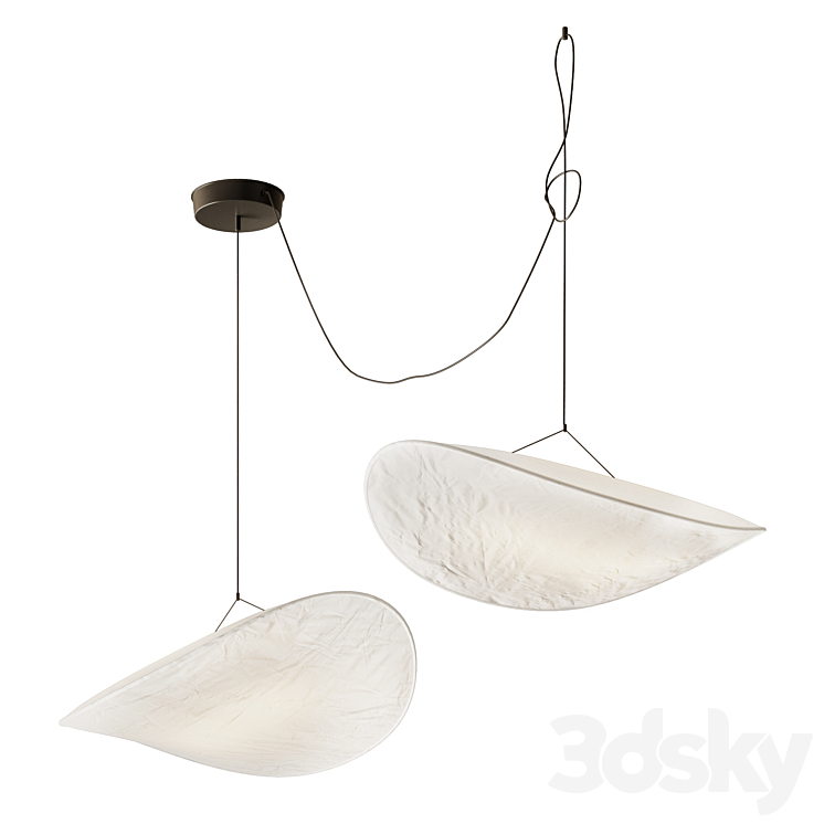 Tense Pendant 90 Cm White 3DS Max Model - thumbnail 1