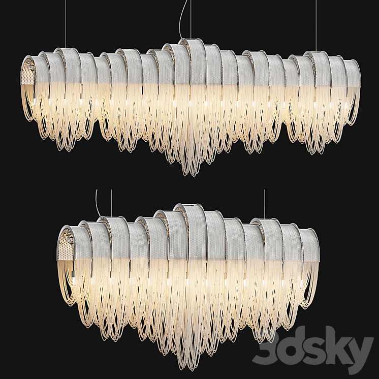 Terzani Concordia Volver Chandelier 3DS Max Model - thumbnail 1