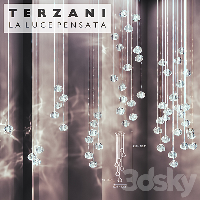 Terzani – Mizu Pendant Light 3DSMax File - thumbnail 2