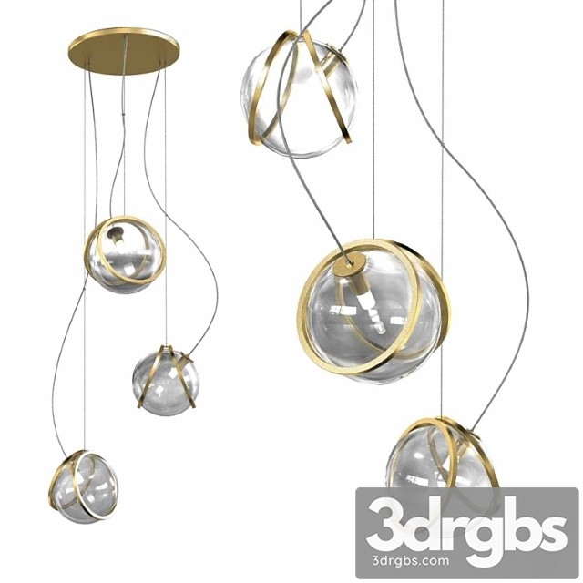 Terzani pug pendant light 3d model 3dsmax Download - thumbnail 1